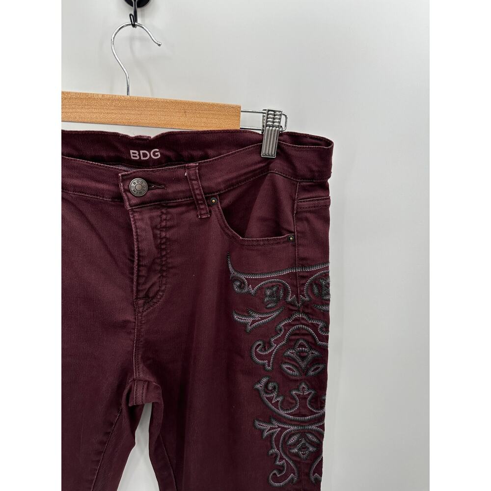 Urban Outfitters BDG Jeans Women 32 Burgundy Mid Rise Twig Ankle Denim - Picture 5 of 10